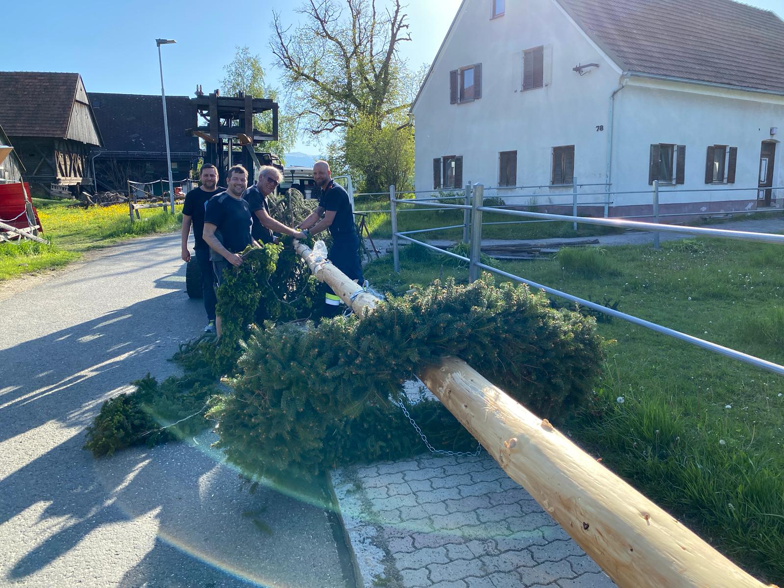 Maibaum aufgestellt